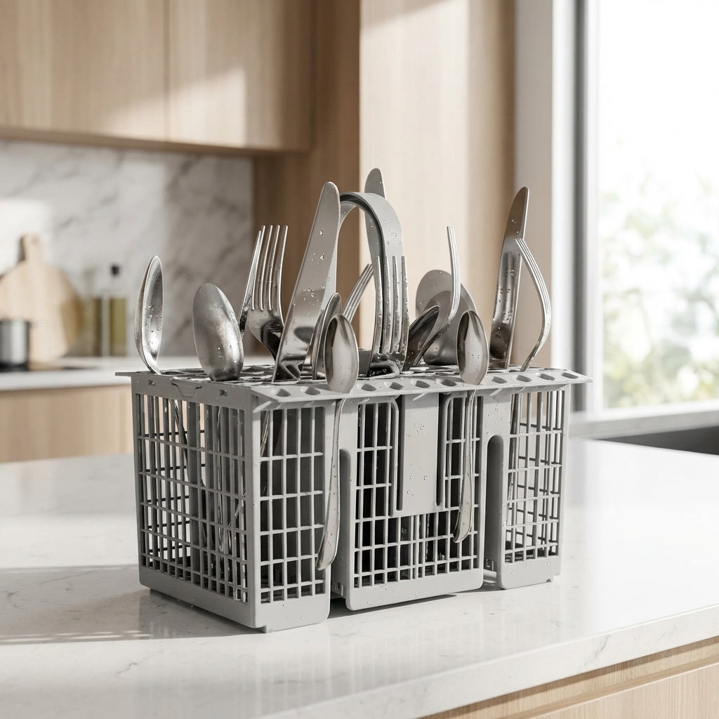 Universal Dishwasher Cutlery Basket with Handle