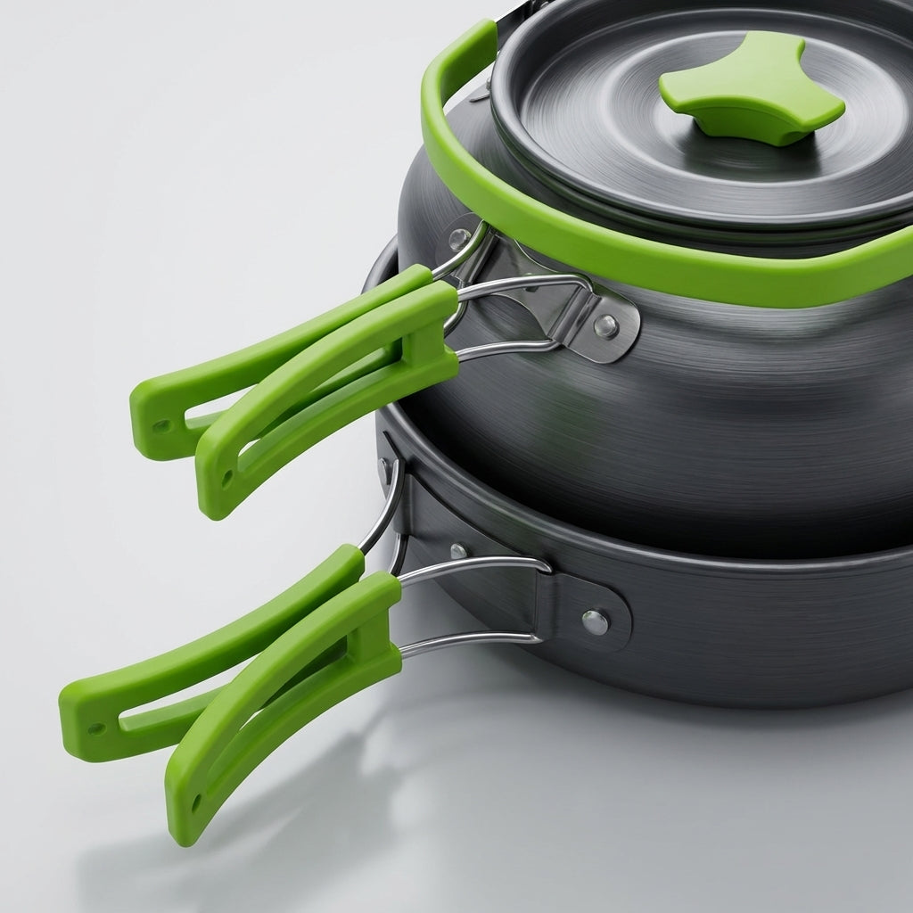 16-Piece Camping Cookware Set | Portable Outdoor Cooking Kit