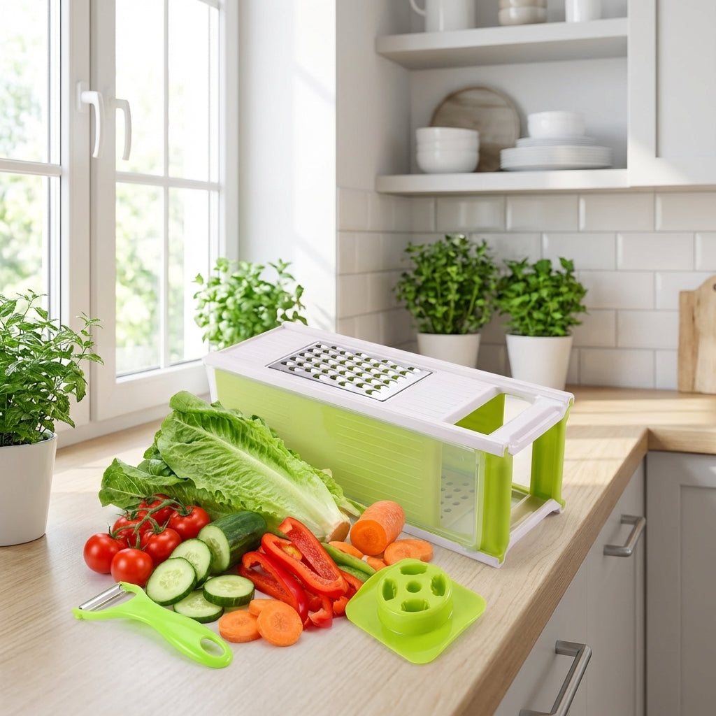 Multifunctional Vegetable Chopper | Mandoline Food Slicer with Container