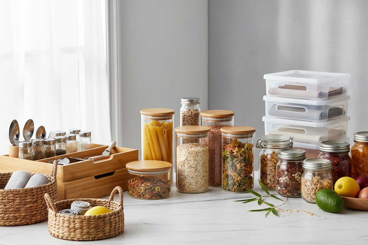 Kitchen storage containers for organized pantry