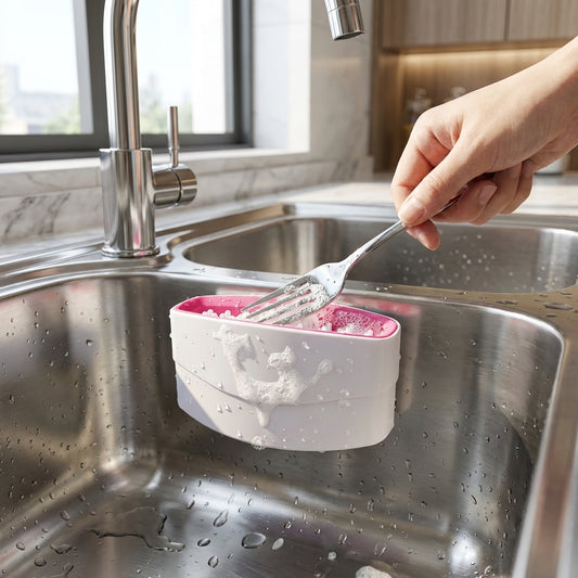 Kitchen Utensil Cleaning Brush with Suction Cup