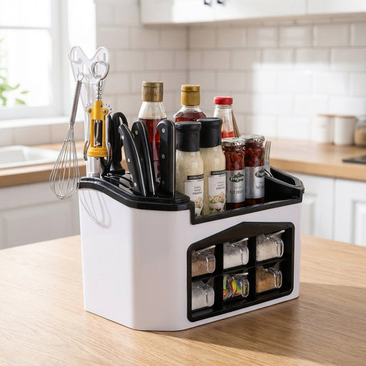 Kitchen Seasoning Organizer Box with Spice Drawer