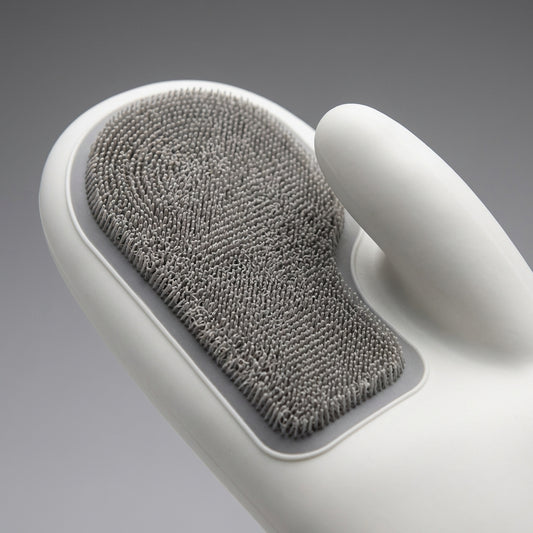 Kitchen Cleaning Gloves with Built-in Scrub Pad