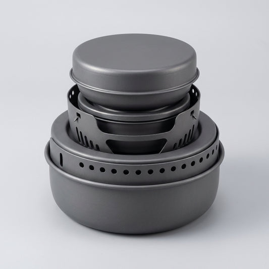 Portable Camping Cookware Set | Aluminum Outdoor Cooking Kit